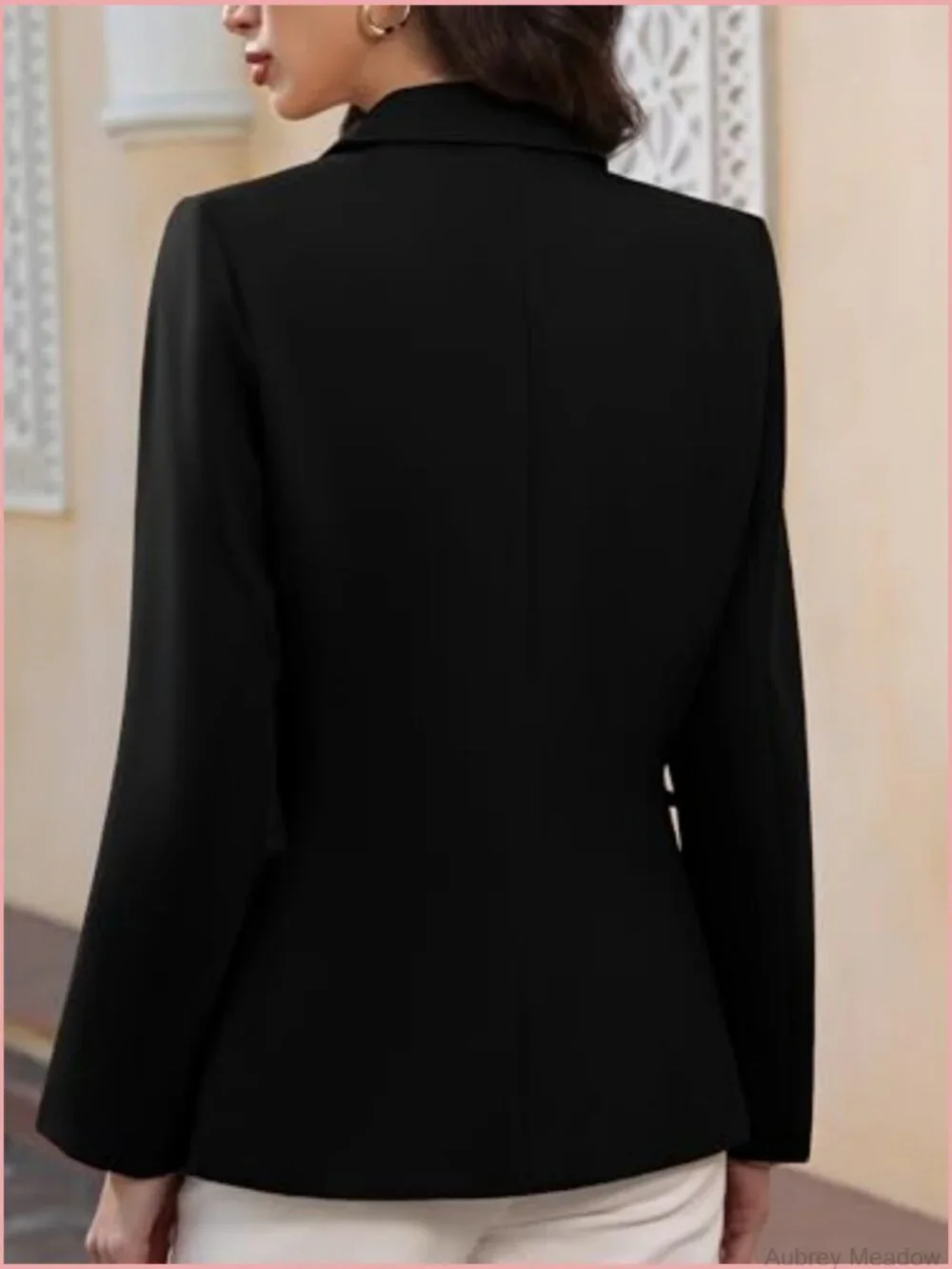 Womens Business Casual 3 Button Blazer Slim Fit Suit Work Jacket Pockets